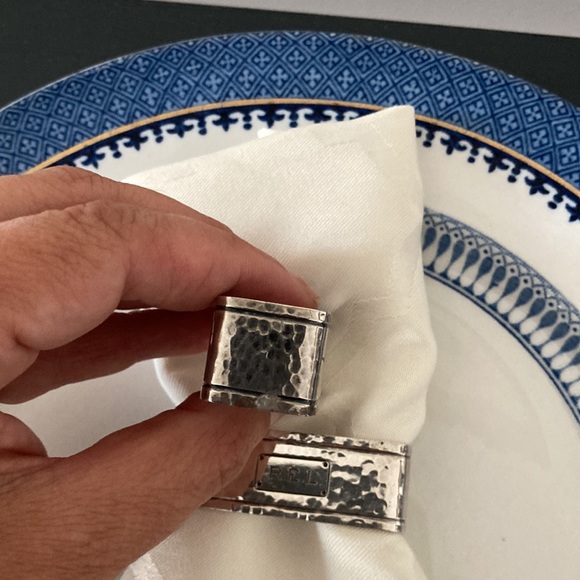 Sterling Arts & Crafts Napkin Rings - Picture 5 of 5